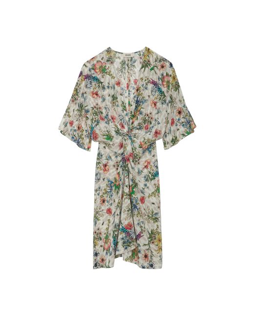 Robe rozom soie Zadig & Voltaire en coloris Green