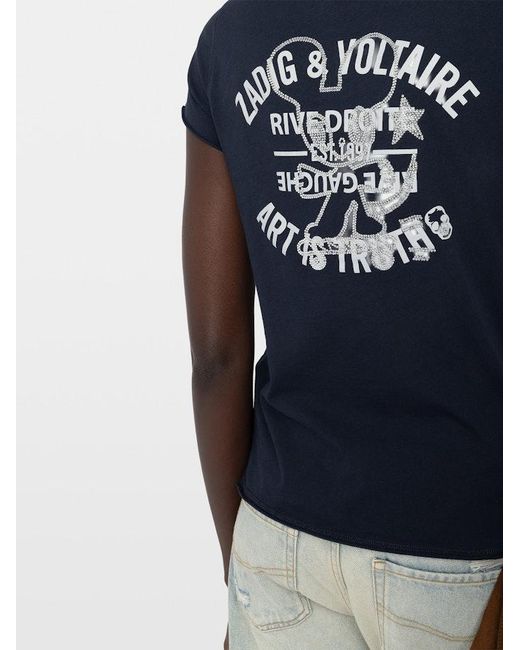 Zadig & Voltaire Blue Henley T-Shirt