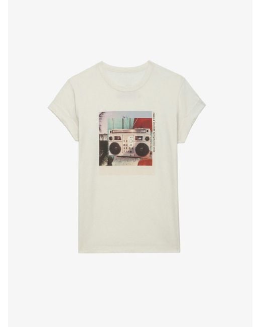 Zadig & Voltaire White Anya Photoprint T-shirt