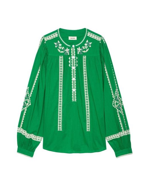 Zadig & Voltaire Green Tigy Blouse