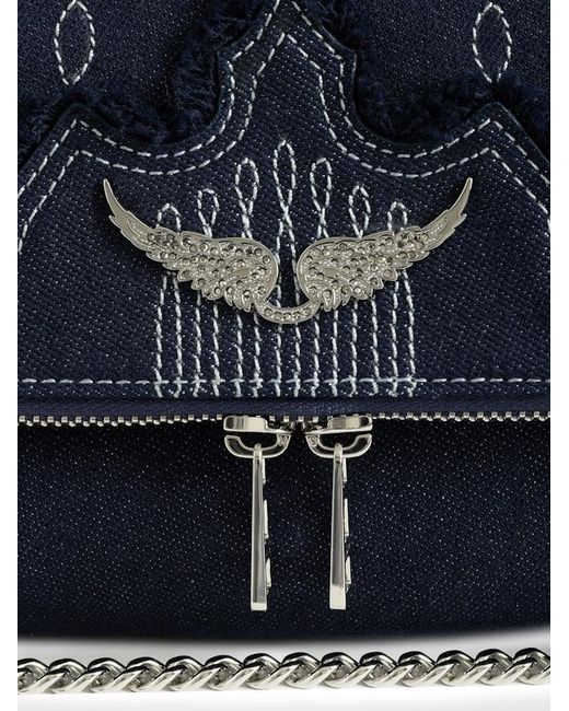 Zadig & Voltaire Black Rocky Ii Denim Bag