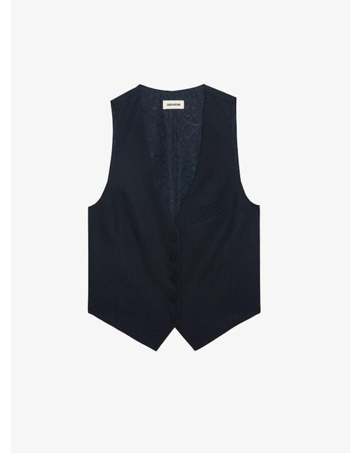 Zadig & Voltaire Blue Emaux Blazer 100% Wool