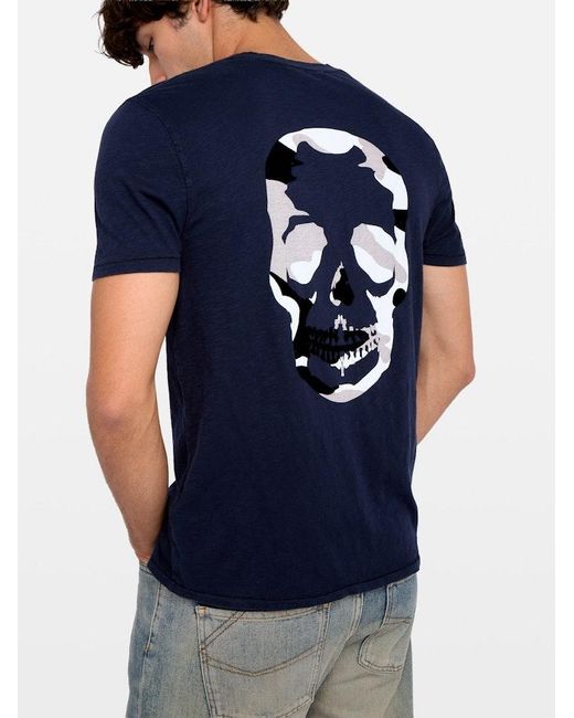 Zadig & Voltaire Blue Stockholm T-Shirt for men