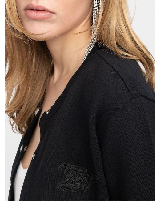 Zadig & Voltaire Black Cama Buttoned Sweatshirt