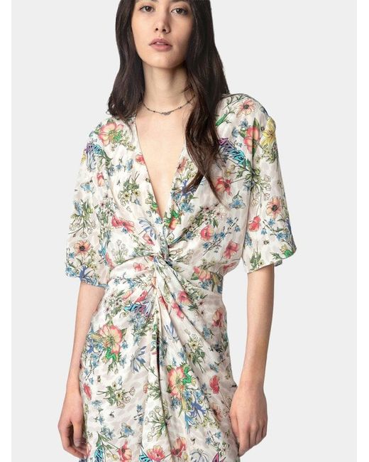 Zadig & Voltaire Green Rozom Silk Dress