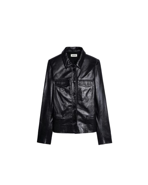 Zadig & Voltaire Black Liam Lambskin Jacket