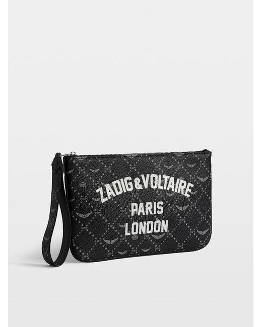 Zadig & Voltaire Black Z Pouch Resort London Clutch