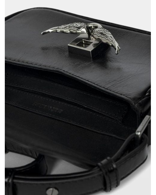Zadig & Voltaire Black Le Zazi Vintage Patent Bag