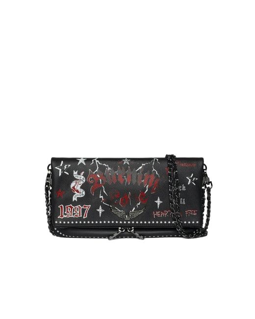 Zadig & Voltaire Black Rock Punk Clutch