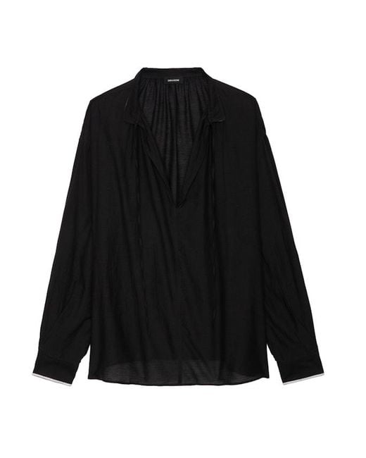 Zadig & Voltaire Black Troene Blouse