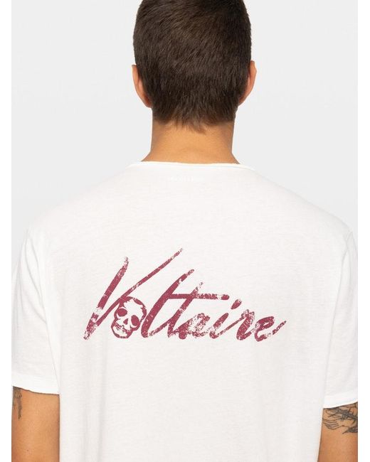 Zadig & Voltaire White Monastir Henley T-Shirt for men