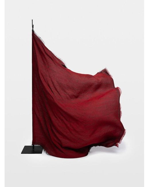 Zadig & Voltaire Red Glenn Monogram 135 Scarf