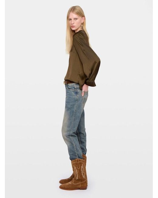 Zadig & Voltaire Brown Torny Satin Tunic