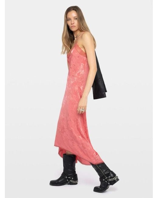 Zadig & Voltaire Pink Dress Risty 100% Silk