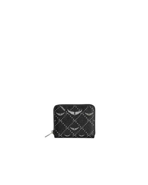 Zadig & Voltaire White Mini Zv Monogram Wallet