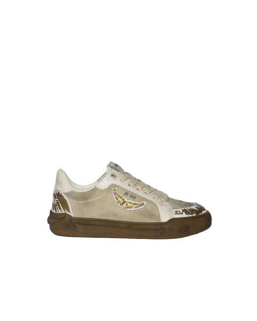 Zadig & Voltaire White Trainers Basses Fly Wings Cracked