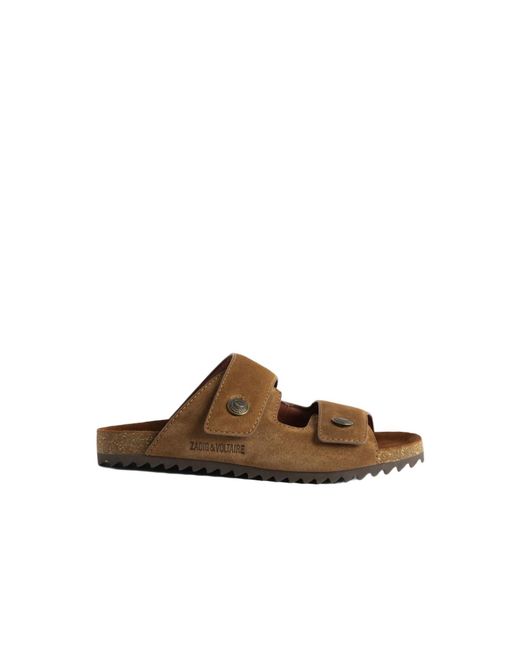 Zadig & Voltaire Brown Santa Fe Suede Sandals