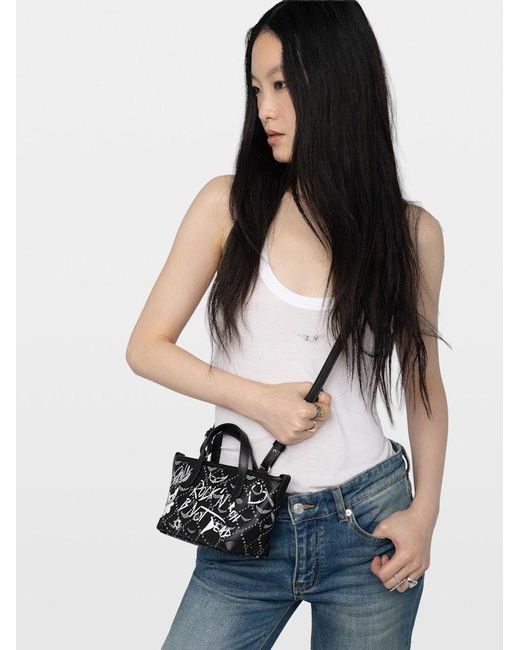 Zadig & Voltaire Black Z Shopper Nano Rock Tag Bag