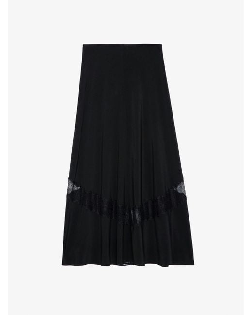 Zadig & Voltaire Black Jaylal Silk Skirt