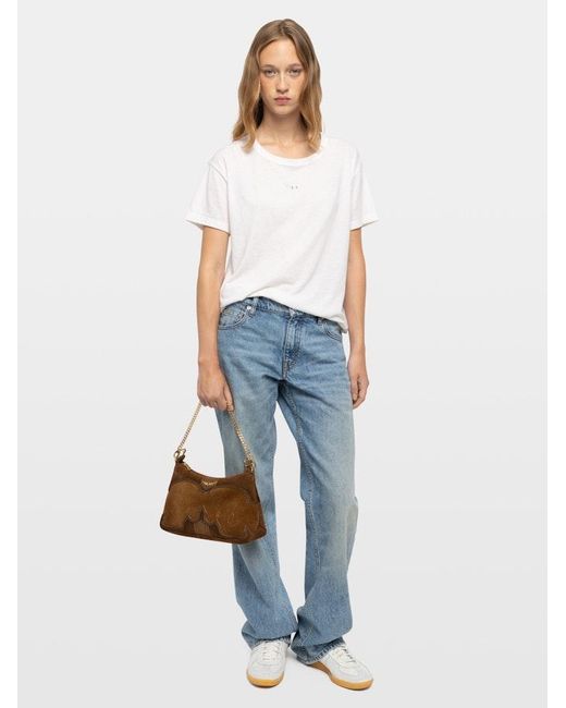 Zadig & Voltaire Brown Jim Mini Western Used Bag