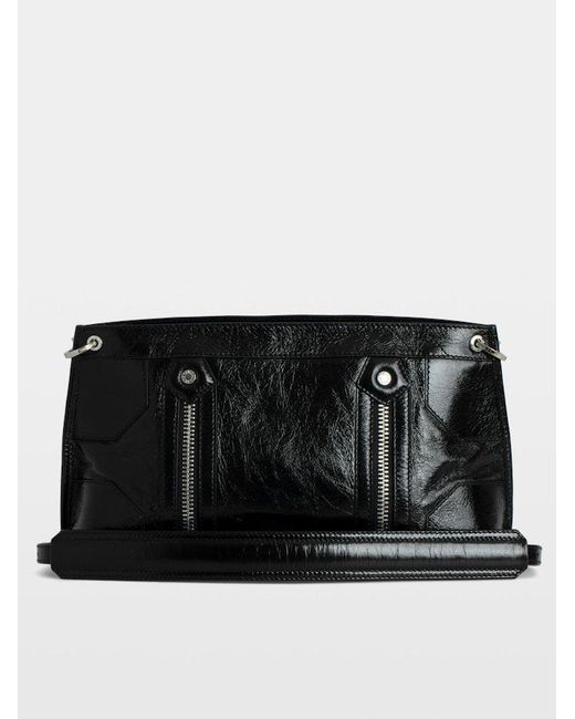 Zadig & Voltaire Black Sunny Moody Branded Leather Handbag