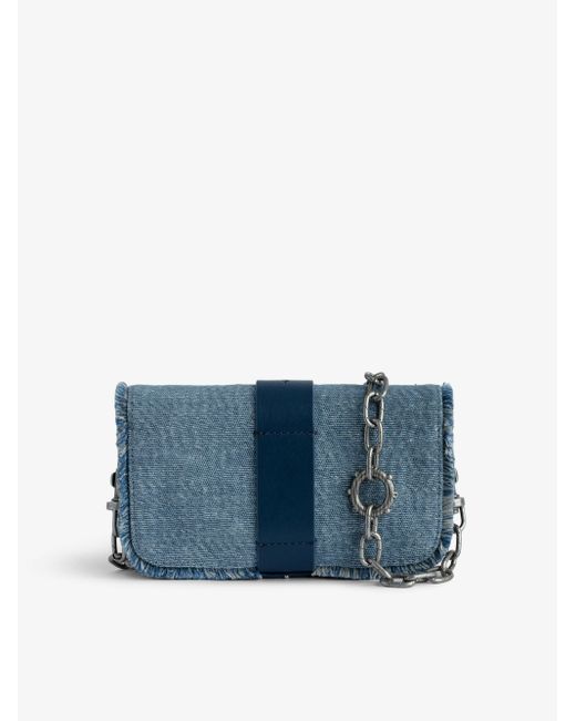 Zadig & Voltaire Blue Kate Wallet Denim Bag