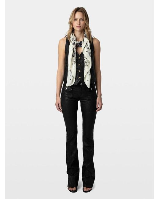 Zadig & Voltaire Multicolor Blondie Butterfly Lace 130 Scarf