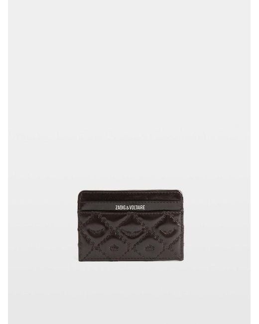 Zadig & Voltaire White Zv Pass Vintage Monogram Cardholder
