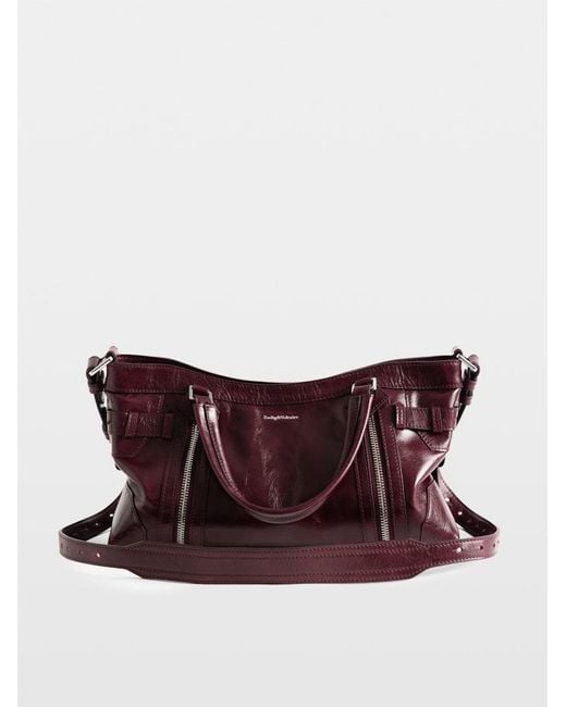 Zadig & Voltaire Brown Madison Small Vintage Patent Bag