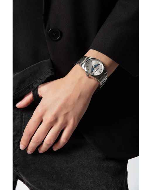 Montre timeless ailes glitter Zadig \u0026 Voltaire en coloris Métallisé - Lyst
