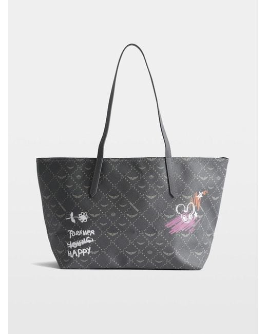 Zadig & Voltaire Gray Z Shopper Monogram Tag Bag