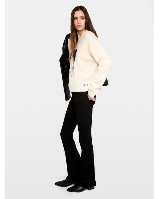 Zadig & Voltaire White Markuz Jumper 100% Cashmere