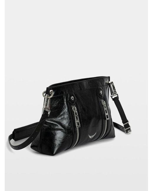 Zadig & Voltaire Black Sunny Moody Branded Leather Handbag