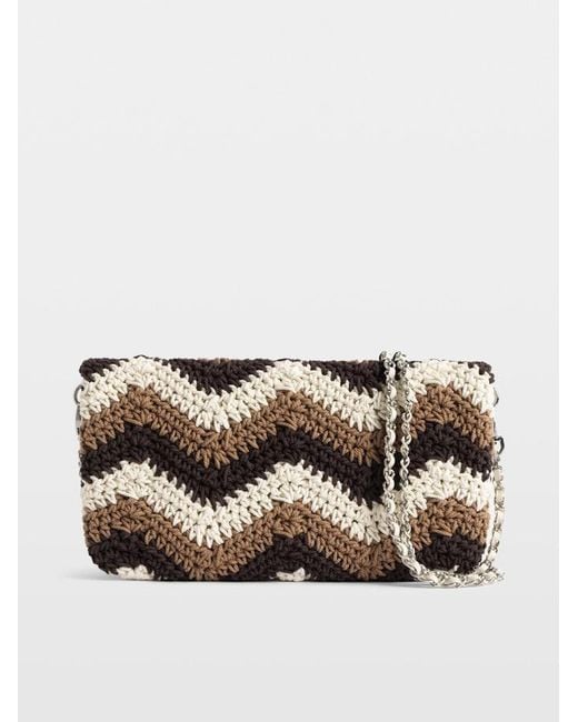 Zadig & Voltaire Brown Rock Macramé Clutch