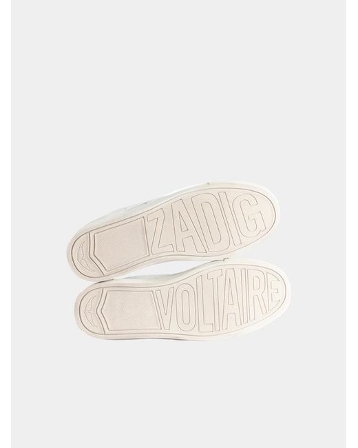 Zadig & Voltaire White Low-Top Wings Trainers
