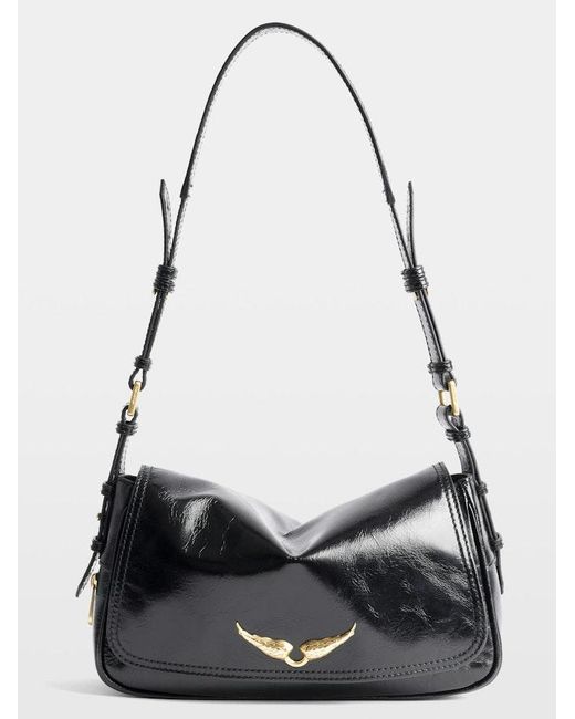 Zadig & Voltaire Black Le Zouzou Vintage Patent Bag