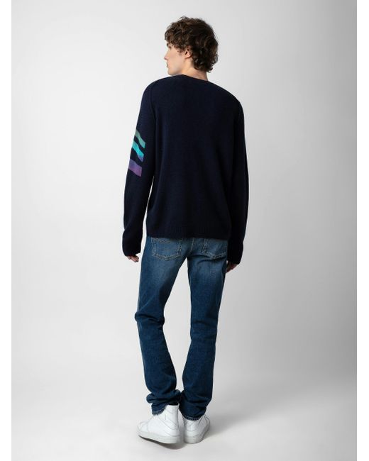 Zadig & Voltaire Blue 'kennedy' Cashmere Sweater, for men