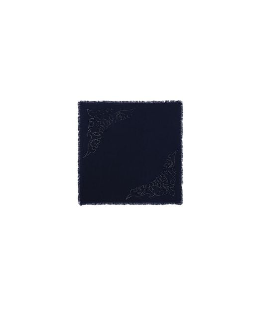Zadig & Voltaire Blue Mini Stevie Strass Western Scarf