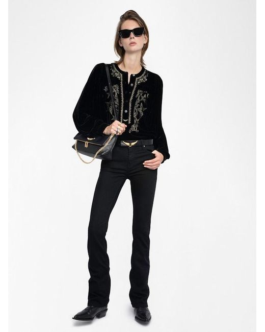 Zadig & Voltaire Black Tigy Blouse