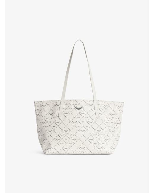 Zadig & Voltaire White Z Shopper Monogramm Tasche