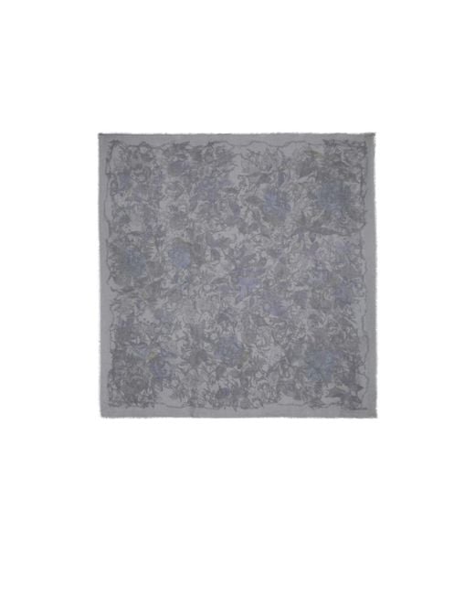 Zadig & Voltaire Gray Kerry Scarf Roses 135