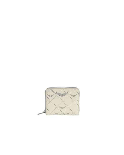Zadig & Voltaire White Mini Zv Monogram Wallet
