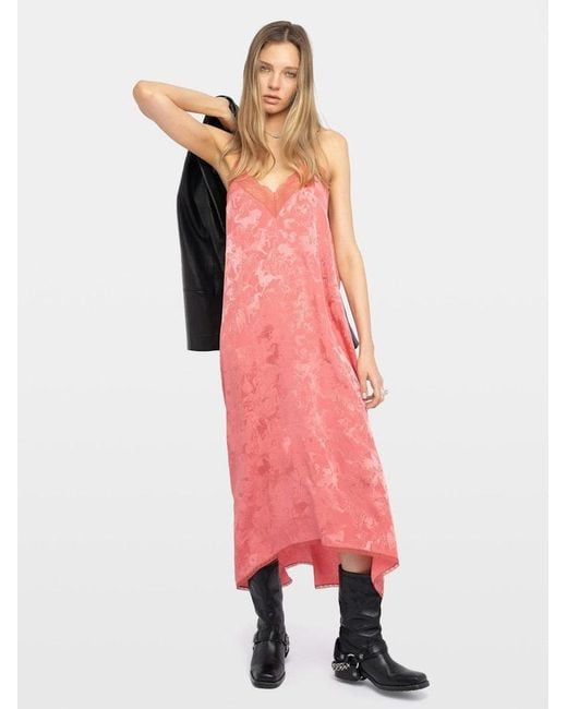 Zadig & Voltaire Pink Dress Risty 100% Silk