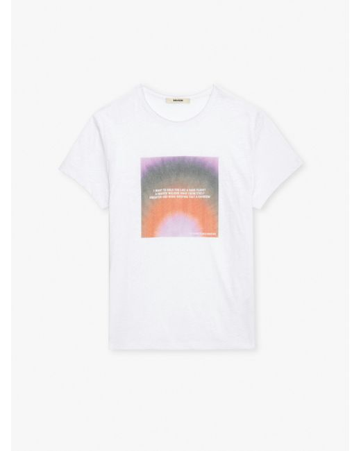 Zadig & Voltaire White Toby Photoprint T-shirt for men