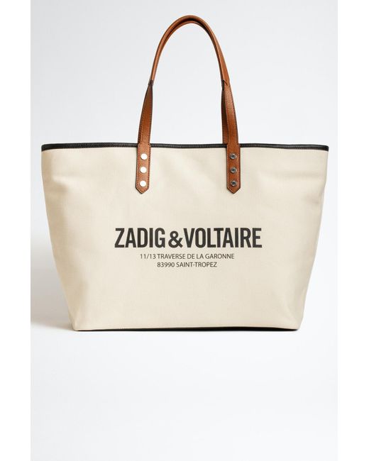 Zadig & Voltaire Natural Mick Canvas St Tropez Bag