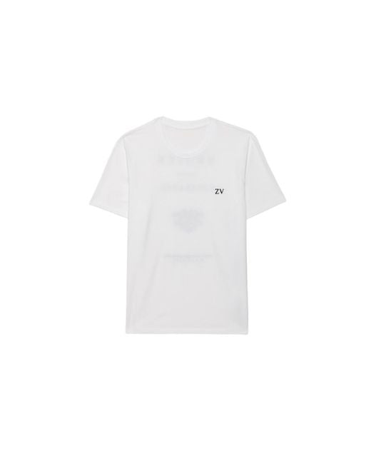 Zadig & Voltaire White Tommy T-Shirt for men