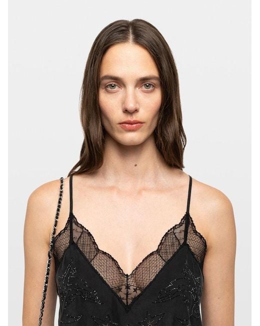 Zadig & Voltaire Black Christy Camisole 100% Silk