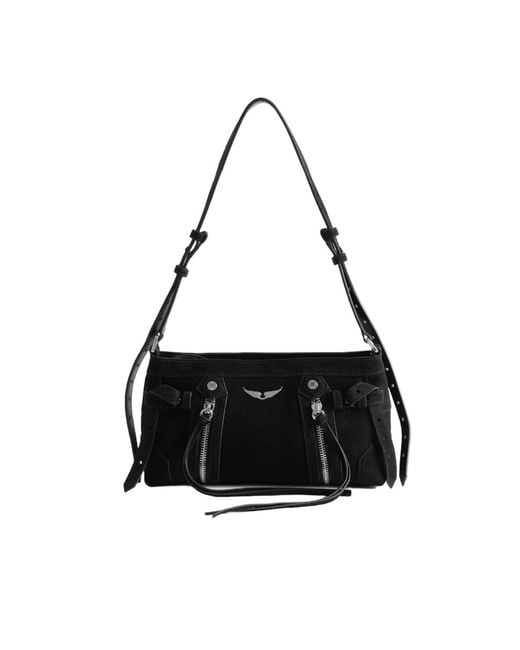 Zadig & Voltaire Black Madison Mini Suede Bag