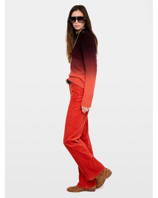 Zadig & Voltaire Red Malty Jumper 100% Cashmere