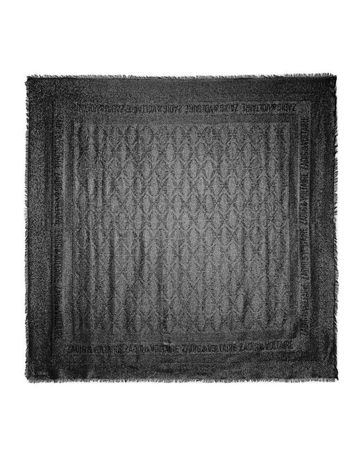 Pañuelo Glenn Rock Jacquard Metalizado Zadig & Voltaire de color Black